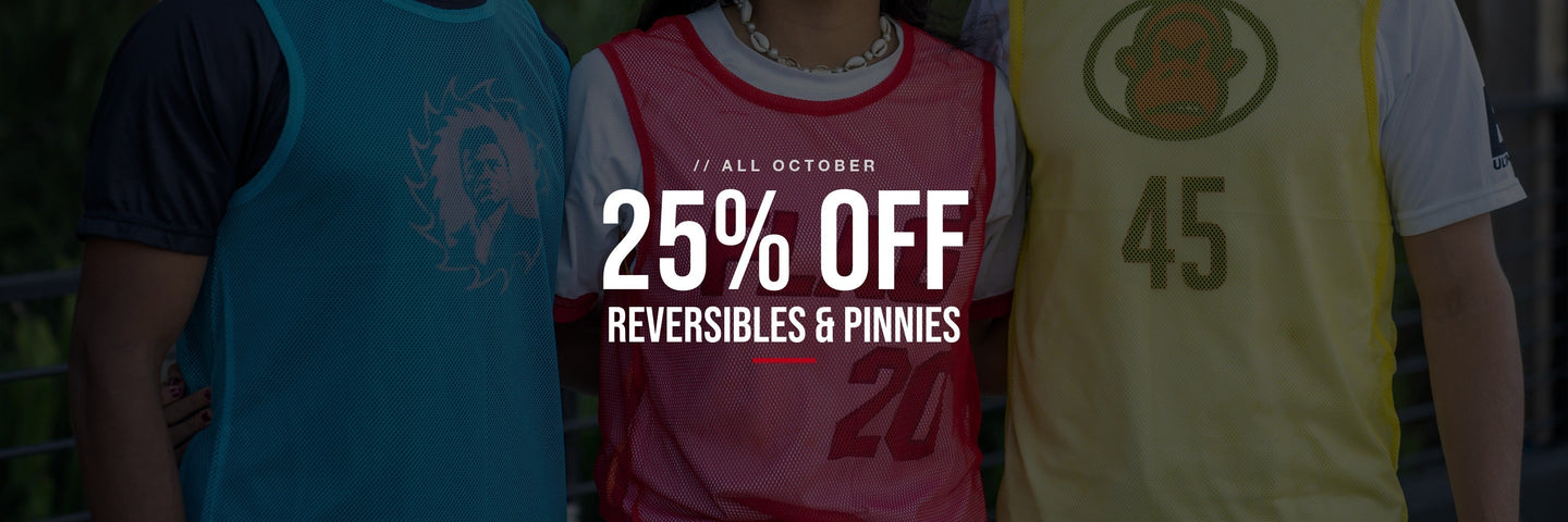 25% Off All Reversibles and Pinnies This October