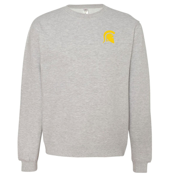 Embroidered Premium Midweight Crewneck (Grey) | University of Waterloo Warriors Fall 2023