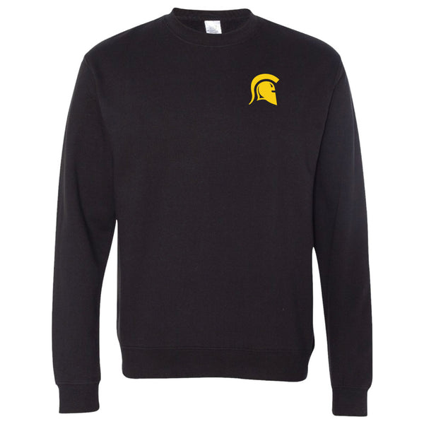 Embroidered Premium Midweight Crewneck (Black) | University of Waterloo Warriors Fall Reorder 2023