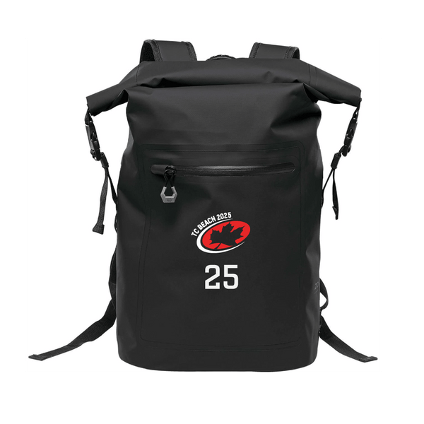 Technical Roll Top Waterproof Backpack 35L (BLACK) | Team Canada Beach September 2025