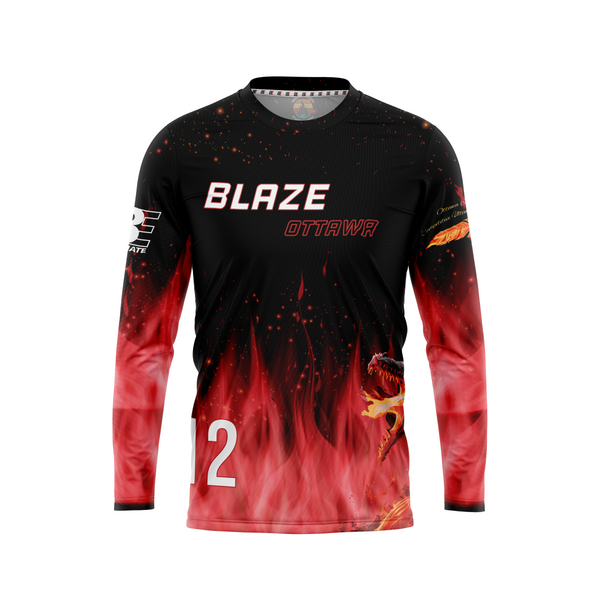 Full Sub N-Knit Long Sleeve (BLAZE ) | Ottawa Juniors Spring 2025